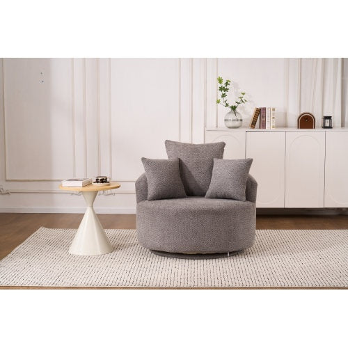 LY-031WH SWIVEL COMPRESSION CHAIR Single-seat Compression Chair, Crochet Yarn Material, Full Sponge Compression Swivel Chair,Compression Chair For Home Living Home Furniture Apartment Hotel Office