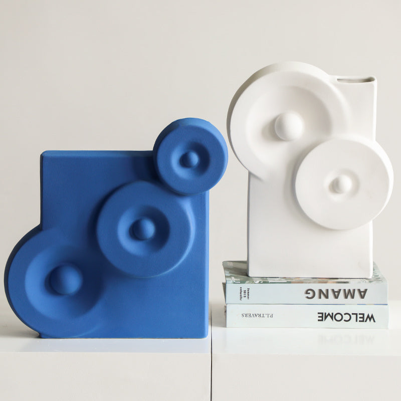 Ceramic Art Vase – Minimalist Soft Decoration for Living Room