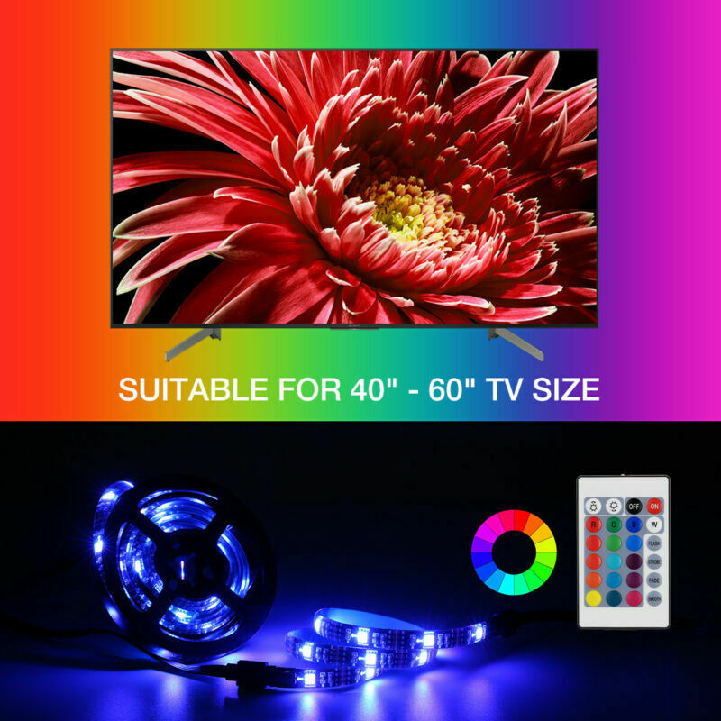 USB RGB LED Strip TV Backlight Kit with Remote (4x50CM)