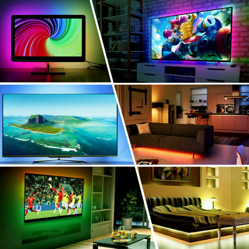 USB RGB LED Strip TV Backlight Kit with Remote (4x50CM)