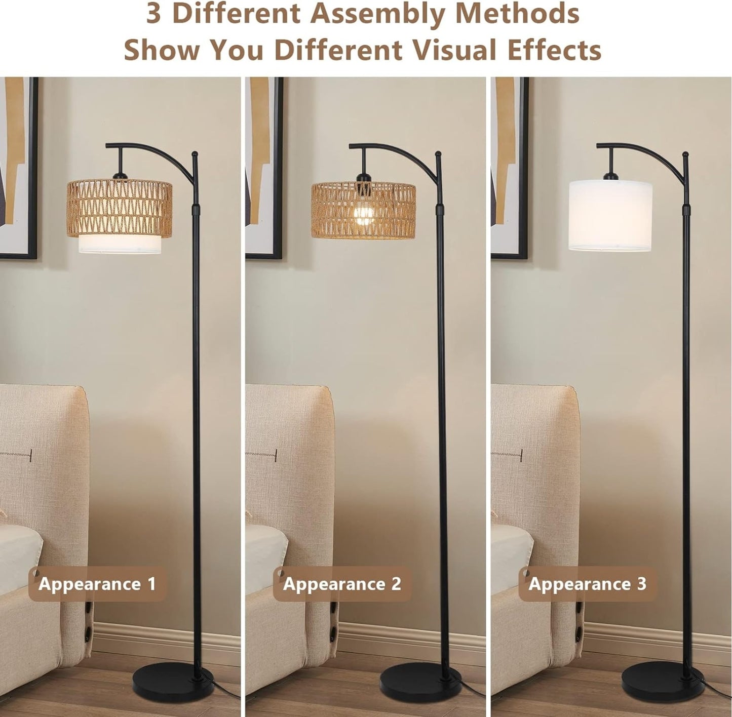 Remote Control Floor Lamp,  with 3 Color Modes – Adjustable Warm & Cool Light