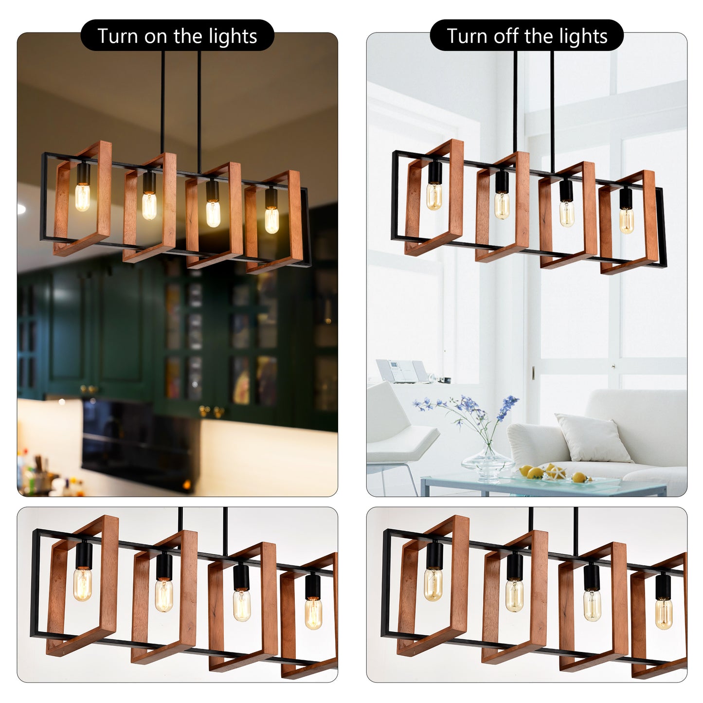 4-Light Dining Room Hanging Fixture