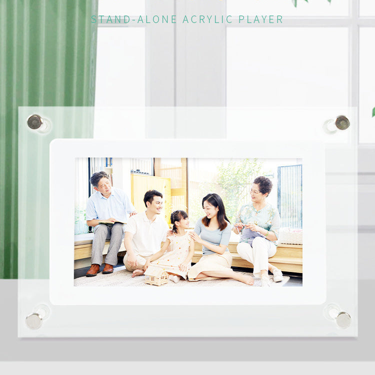 Acrylic Digital Photo Frame – Video Player with Battery & Type-C