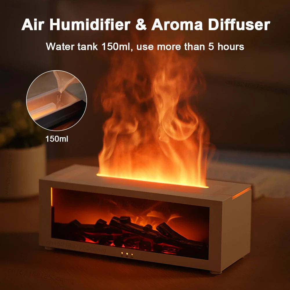 Large-Fog Flame Aromatherapy Essential Oil Diffuser