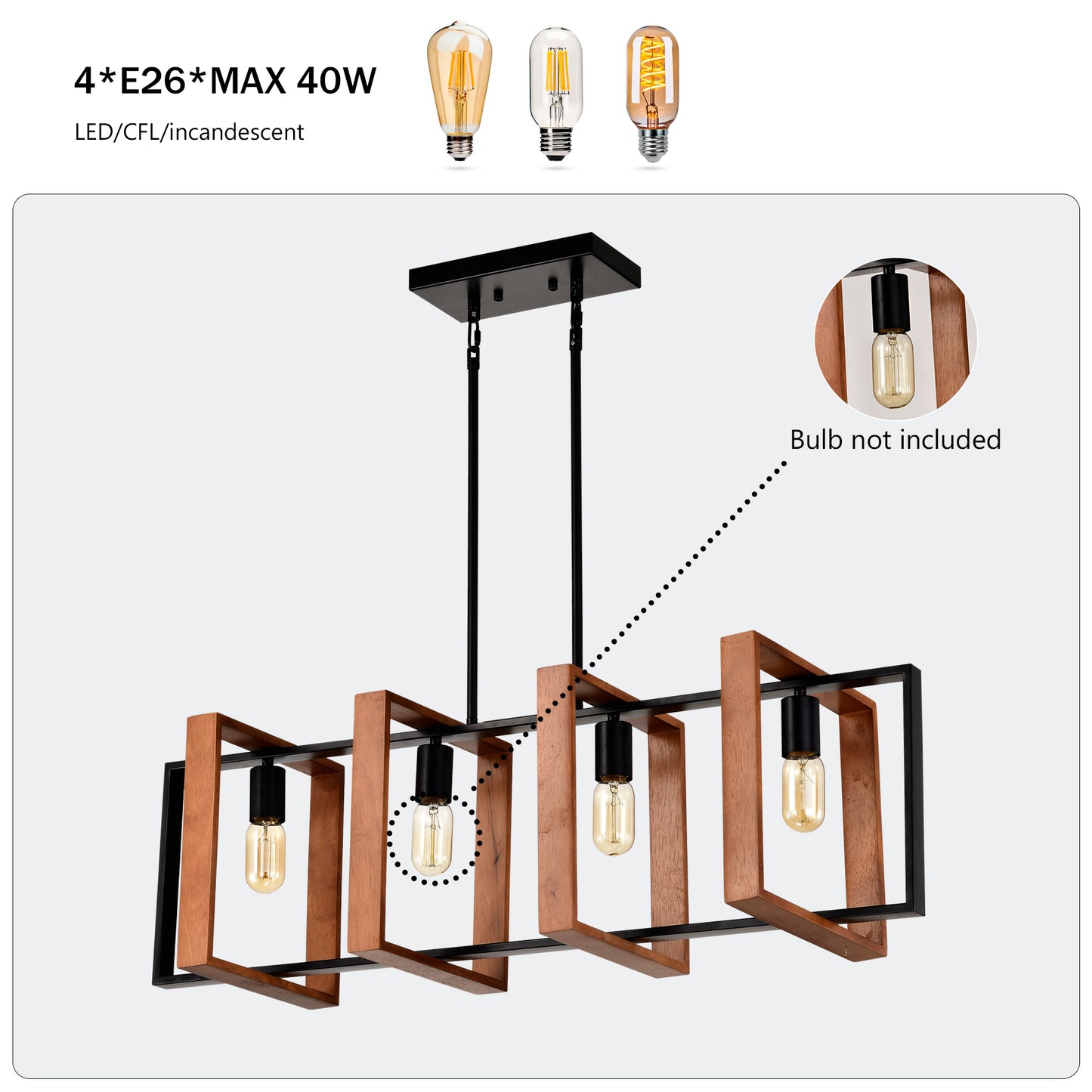 4-Light Dining Room Hanging Fixture