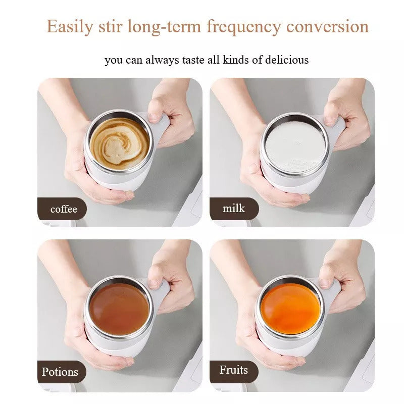 Automatic Self-Stirring Coffee Mug – Rechargeable Magnetic Mixer Cup