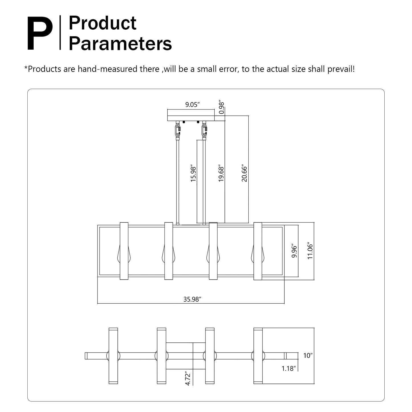 4-Light Dining Room Hanging Fixture