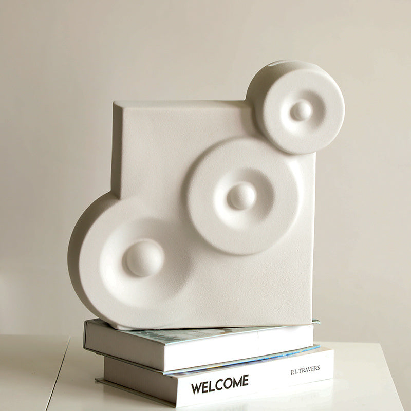Ceramic Art Vase – Minimalist Soft Decoration for Living Room