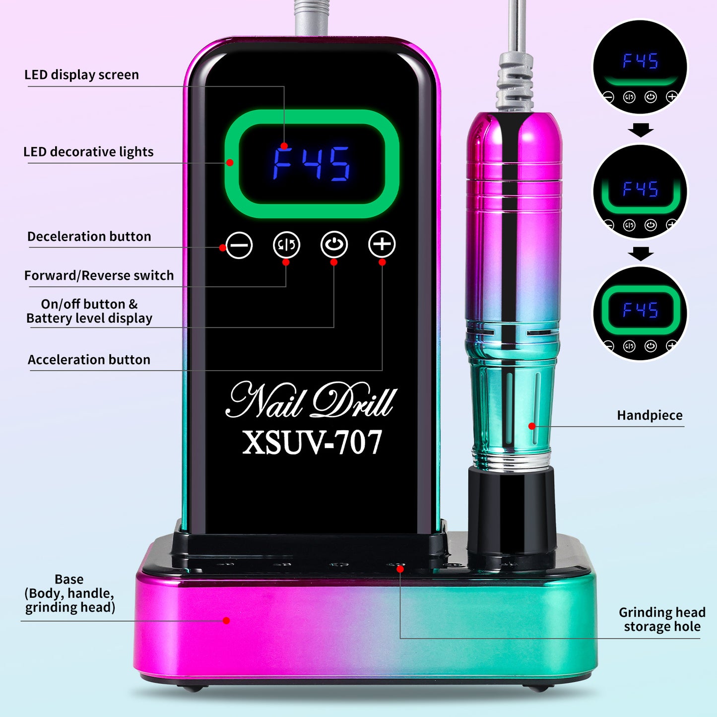 Rechargeable Nail Drill Machine Kit