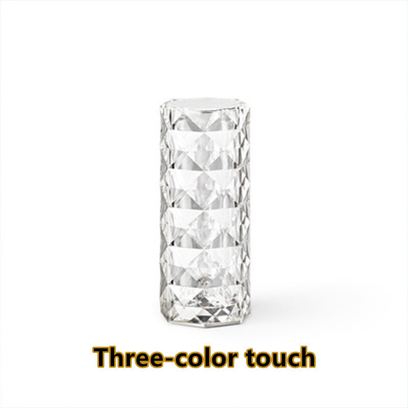 Touch Dimming Nordic Crystal Lamp | USB Diamond Night Light for Bedroom & Room Decor