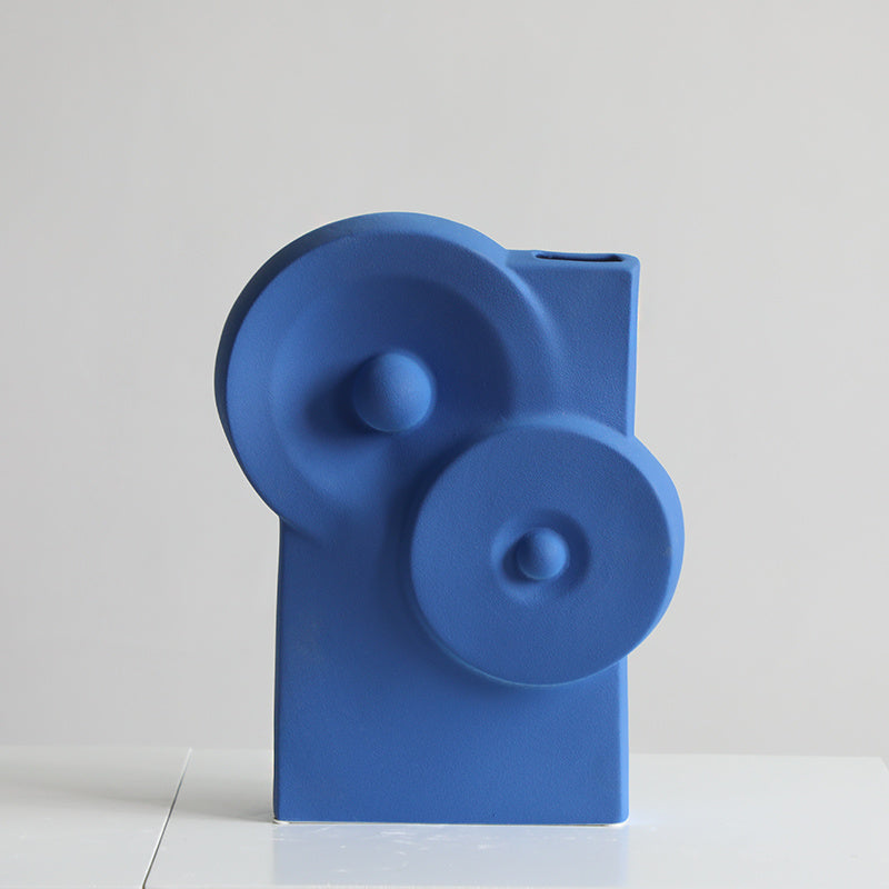 Ceramic Art Vase – Minimalist Soft Decoration for Living Room