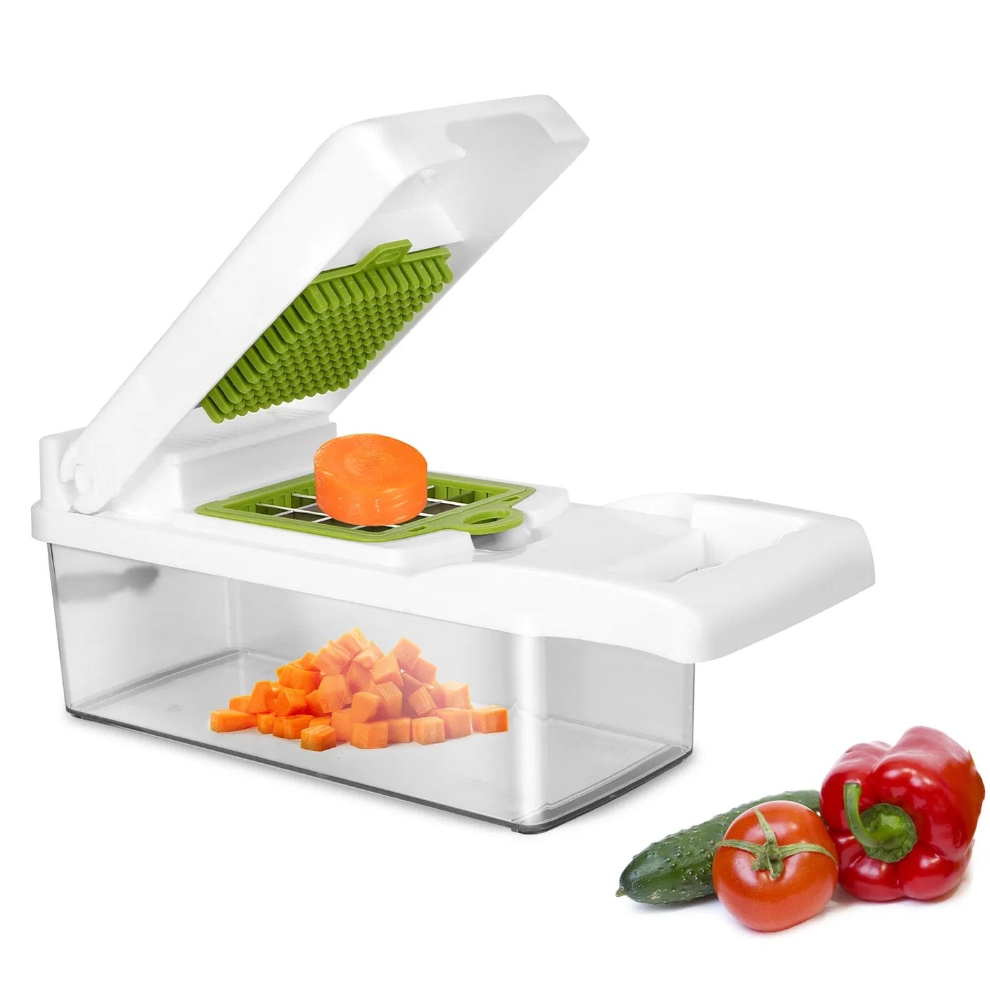 12 In 1 Vegetable Chopper With Container Kitchen Food Slicer Dicer Grater Peeler Egg Separator Hand Protector For Onion Salad Potato GPCT2055Pro