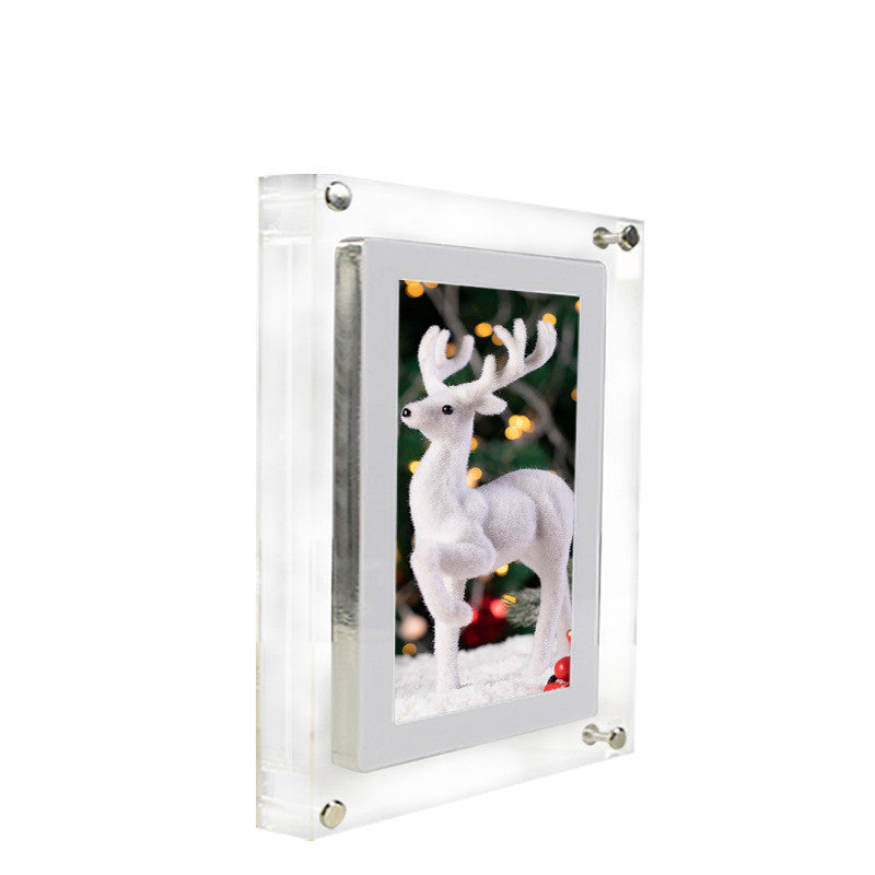 Acrylic Digital Photo Frame – Video Player with Battery & Type-C