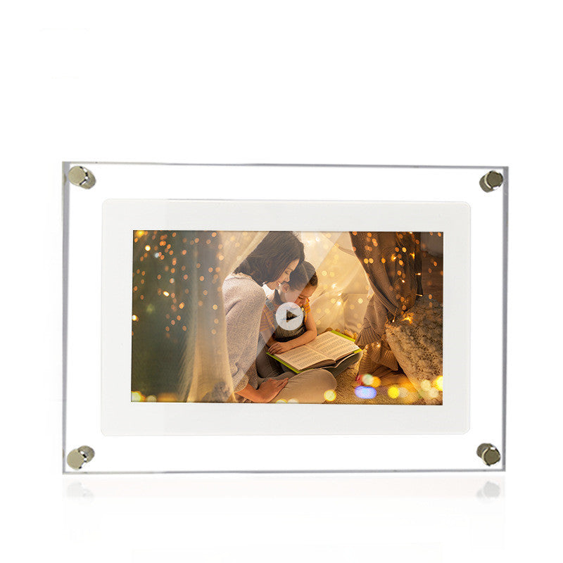 Acrylic Digital Photo Frame – Video Player with Battery & Type-C
